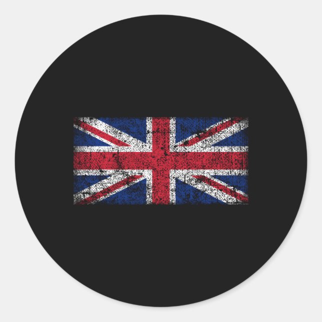 Union Jack Flag Union Jack Classic Round Sticker (Front)