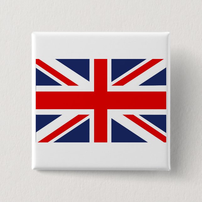 Union Jack Flag-United Kingdom 15 Cm Square Badge (Front)