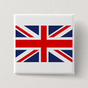 Union Jack Flag-United Kingdom 15 Cm Square Badge