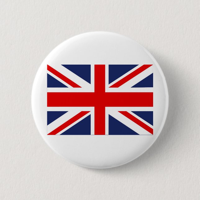 Union Jack Flag-United Kingdom 6 Cm Round Badge (Front)