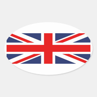 Union Jack Flag-United Kingdom Oval Sticker