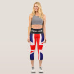 Union Jack Flag Yoga Pants<br><div class="desc">Union Jack Flag yoga/capri pants in colours of red white and blue.</div>