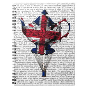 Union Jack Flying Teapot Notebook