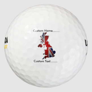 Union Jack Forms Map of UK on a Golf Ball. Golf Balls