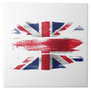 Union Jack grunge Ceramic Tile