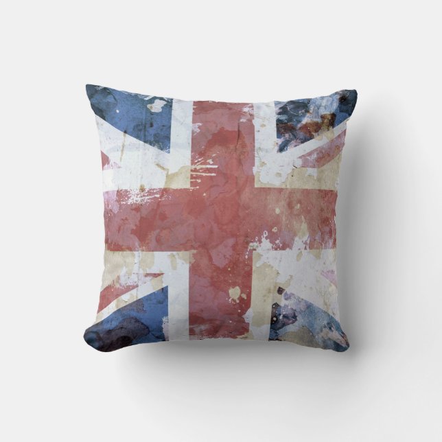Union Jack Grunge Cushion (Front)