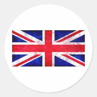 Union Jack grunge t-shirts and gifts Classic Round Sticker