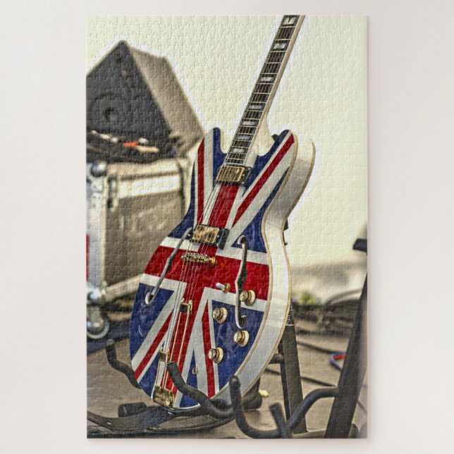 union jack guitar puzzle (Vertical)