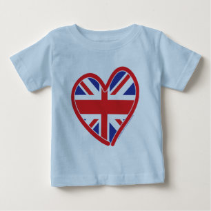 Union Jack Heart Flag Baby T-Shirt
