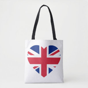 Union Jack Heartflag stcnt Tote Bag