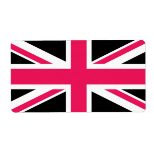 Union Jack ~ Hot Pink Black and White