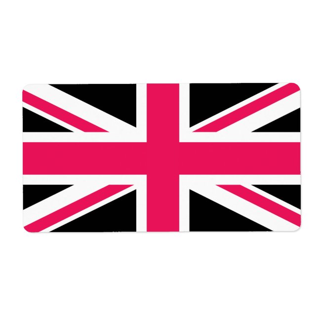 Union Jack ~ Hot Pink Black and White (Front)