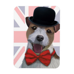 Union Jack Jack Russell Magnet