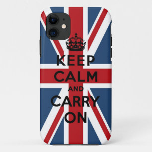 Union Jack Keep Calm And Carry On iPhone 11 Case