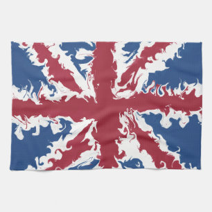 Union Jack Kitchen , Liquid Art United Kingdom Tea Towel