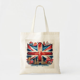 Union Jack Landmarks Tote Bag