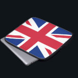 Union Jack Laptop Case<br><div class="desc">The Union Jack or Union Flag, is the national flag of the United Kingdom. The Union Jack flag also has an official or semi-official status in some other Commonwealth realms; for example, the Union Jack is, by parliamentary resolution, an official flag in Canada and known there as the Royal Union...</div>