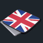 Union Jack Laptop Case<br><div class="desc">The Union Jack or Union Flag, is the national flag of the United Kingdom. The Union Jack flag also has an official or semi-official status in some other Commonwealth realms; for example, the Union Jack is, by parliamentary resolution, an official flag in Canada and known there as the Royal Union...</div>