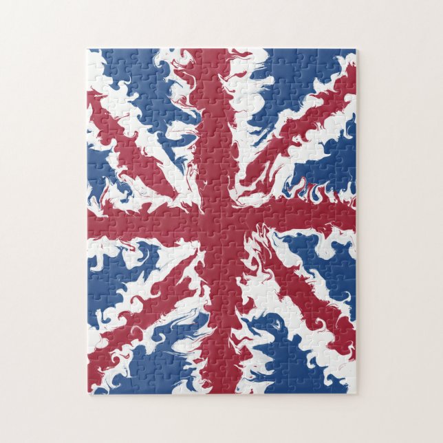 Union Jack Liquid Art  Jigsaw Puzzle (Vertical)