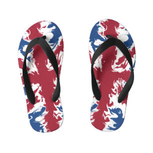 Union Jack Liquid Art  Kid's Thongs