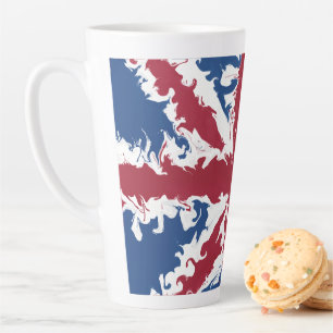 Union Jack Liquid Art  Latte Mug