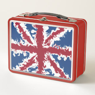 Union Jack Liquid Art  Metal Lunch Box