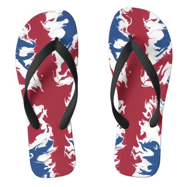 Union Jack Liquid Art  Thongs (Footbed)