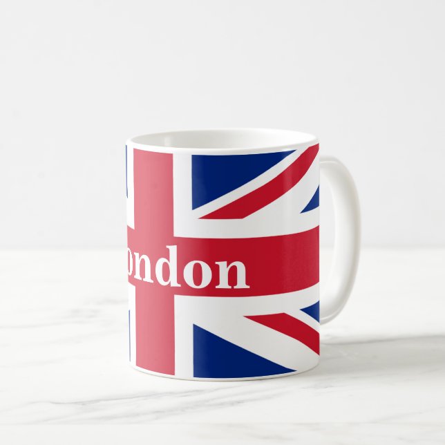Union Jack London ~ British Flag Coffee Mug (Front Right)