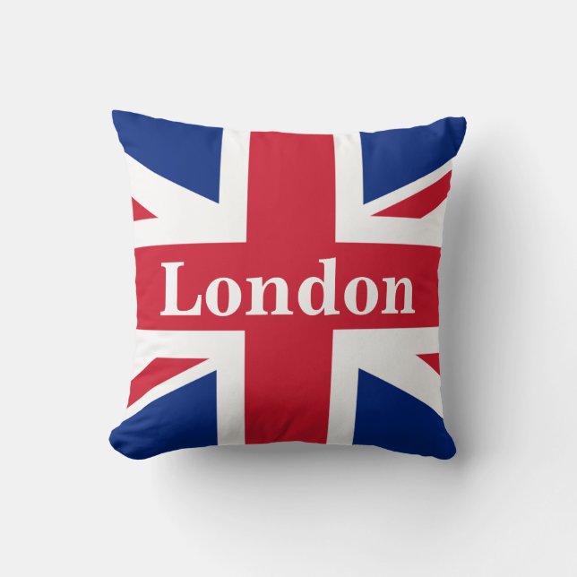 Union Jack London ~ British Flag Cushion (Front)