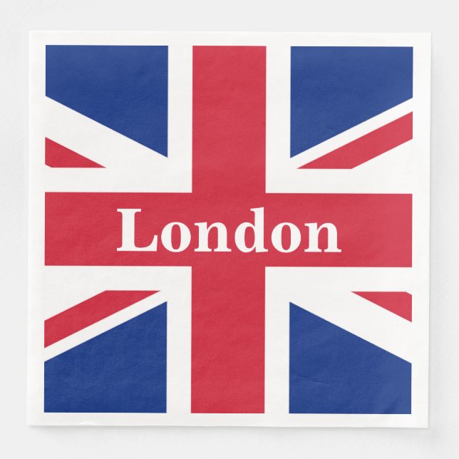Union Jack London ~ British Flag Napkin (Front)