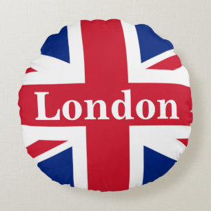 Union Jack London ~ British Flag Round Cushion