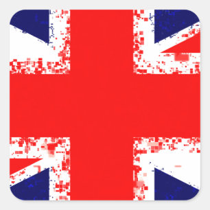 Union jack london flag uk square sticker