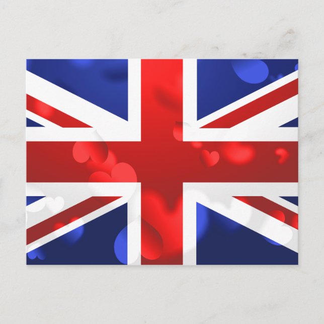 Union Jack Love Postcard (Front)