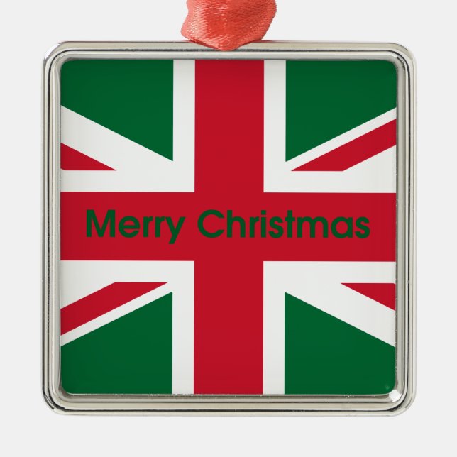 Union Jack Metal Ornament (Front)