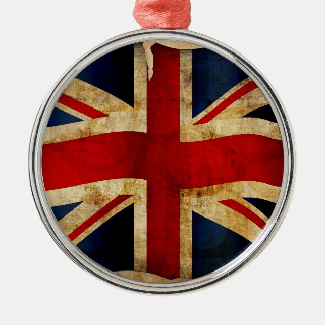 Union Jack Metal Ornament (Front)
