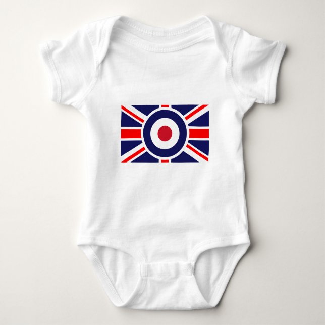 Union Jack Mods England Target Baby Bodysuit (Front)