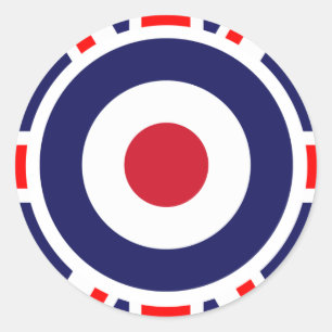 Union Jack Mods England Target Classic Round Sticker