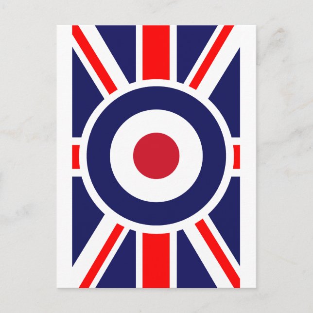 Union Jack Mods England Target Postcard (Front)