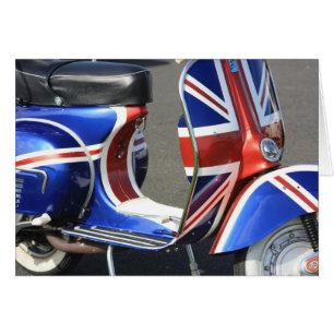 Union Jack on a Scooter Card