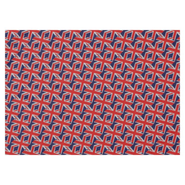 Union Jack on Carbon Fibre Style Colours Tablecloth (Front (Horizontal))