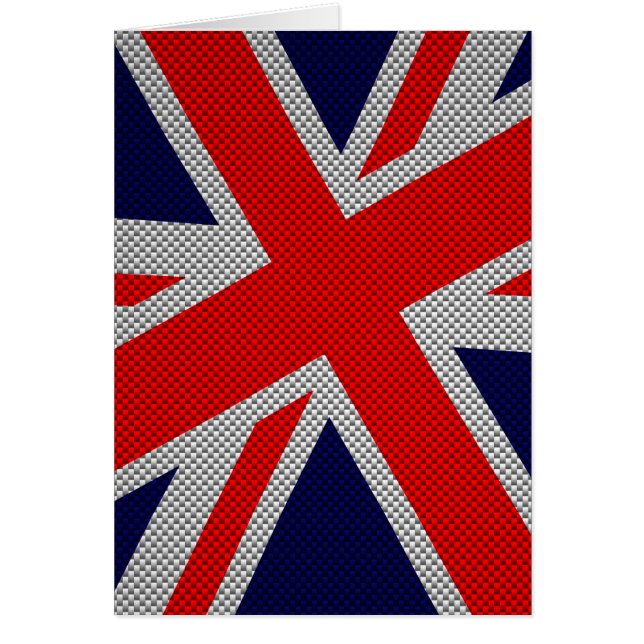 Union Jack on Carbon Fibre Style Print (Front)