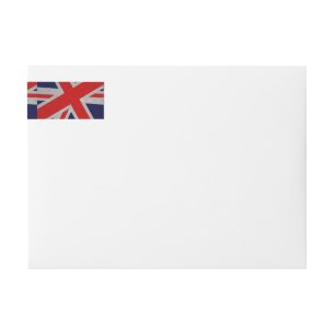Union Jack on Carbon Fibre Style Print Wrap Around Label