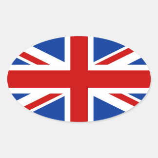 Union Jack Oval Sticker