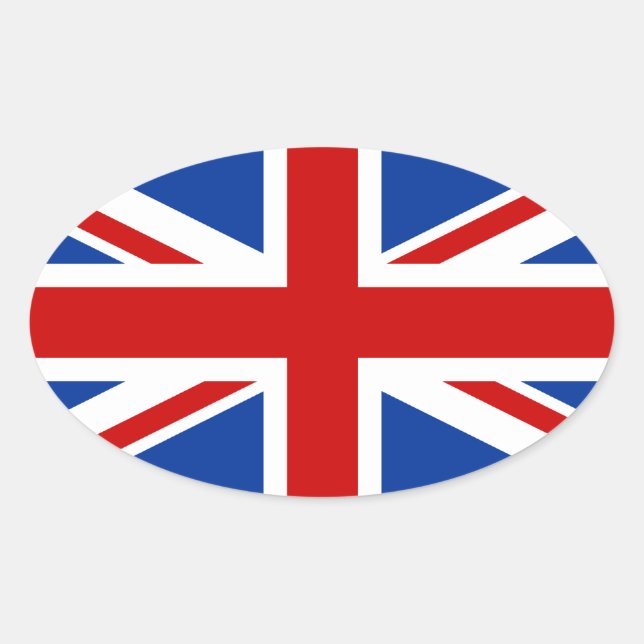 Union Jack Oval Sticker (Front)