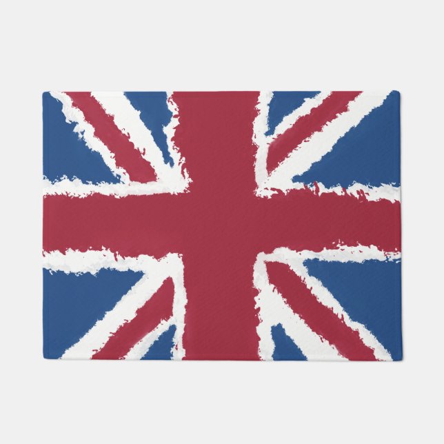 Union Jack Painted Artwork by Heva Weva  Doormat (Front)
