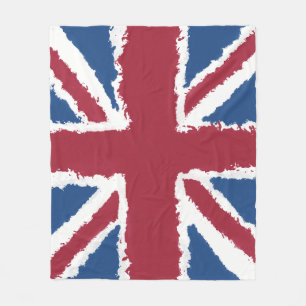 Union Jack Painted Artwork by Heva Weva  Fleece Blanket
