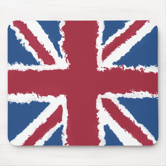 Union Jack Painted Artwork by Heva Weva  Mouse Pad (Front)