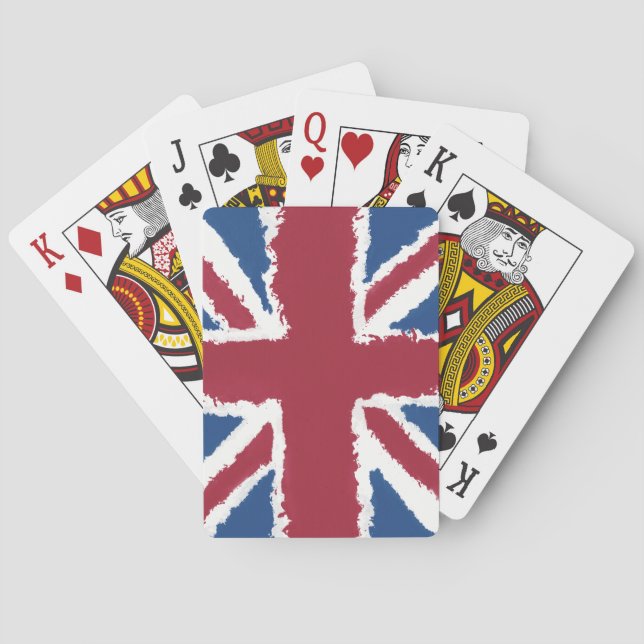 Union Jack Painted Artwork by Heva Weva  Playing Cards (Back)