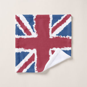 Union Jack Painted Artwork by Heva Weva Wash Cloth