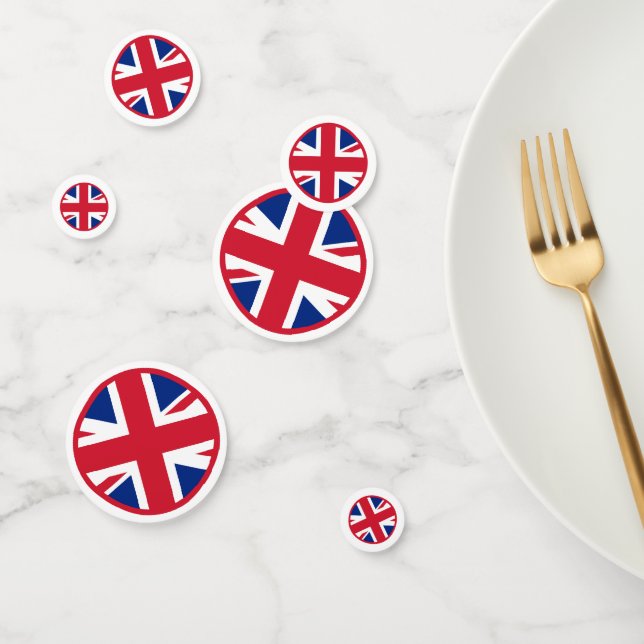Union Jack Patriotic British Flag Confetti (Group)